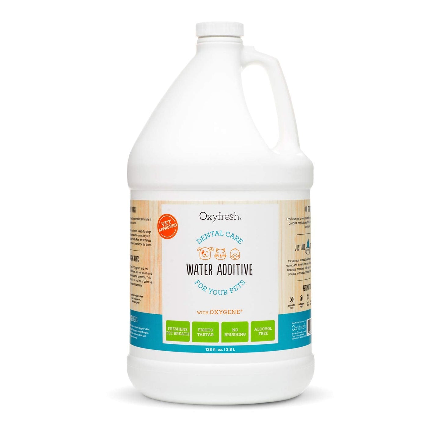 Oxyfresh Premium Pet Dental Care Solution Pet Water Additive: Best Way to Eliminate Bad Dog Breath and Cat Bad Breath - Fights Tartar & Plaque - So Easy, Just Add to Water! Vet Recommended 16 oz.