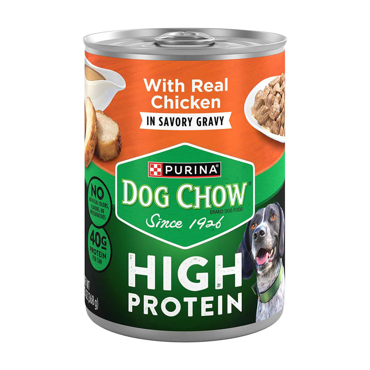 Purina Dog Chow High Protein Wet Dog Food With Real Chicken In Savory Gravy - 13 oz. Can