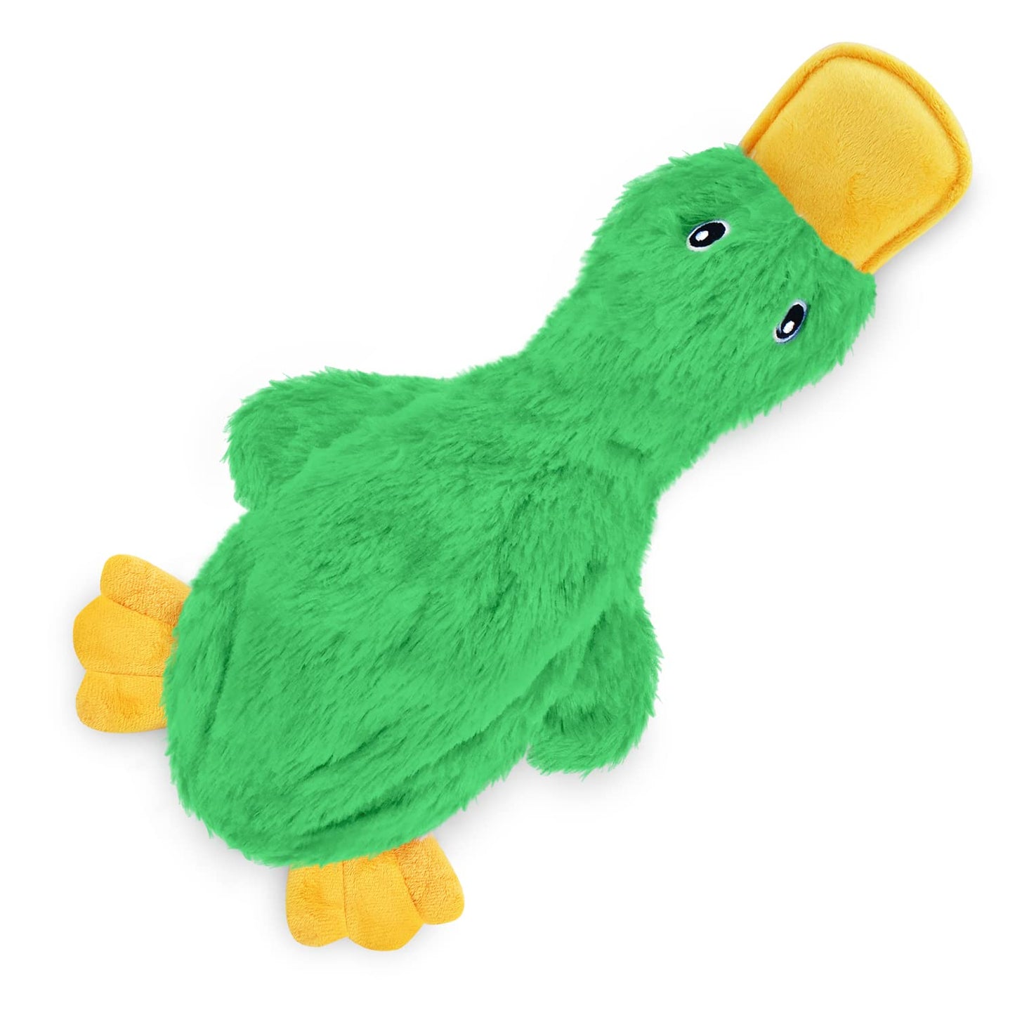 Best Pet Supplies Crinkle Dog Toy for Small, Medium, and Large Breeds, Cute No Stuffing Duck with Soft Squeaker, Fun for Indoor Puppies and Senior Pups, Plush No Mess Chew and Play - Yellow