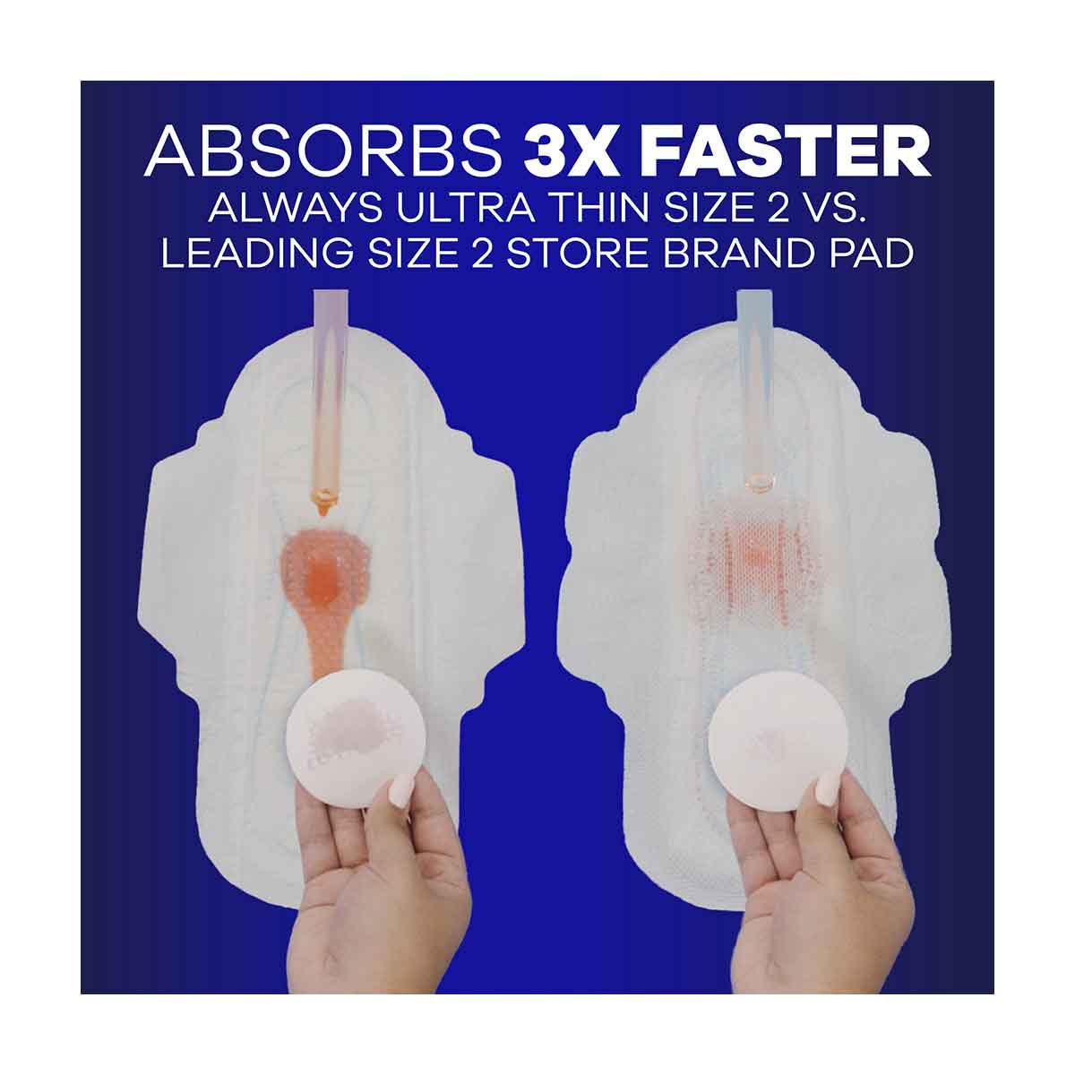 Always Ultra Thin Overnight Pads, Size 5, Extra Heavy Overnight, Unscented, 34 Count