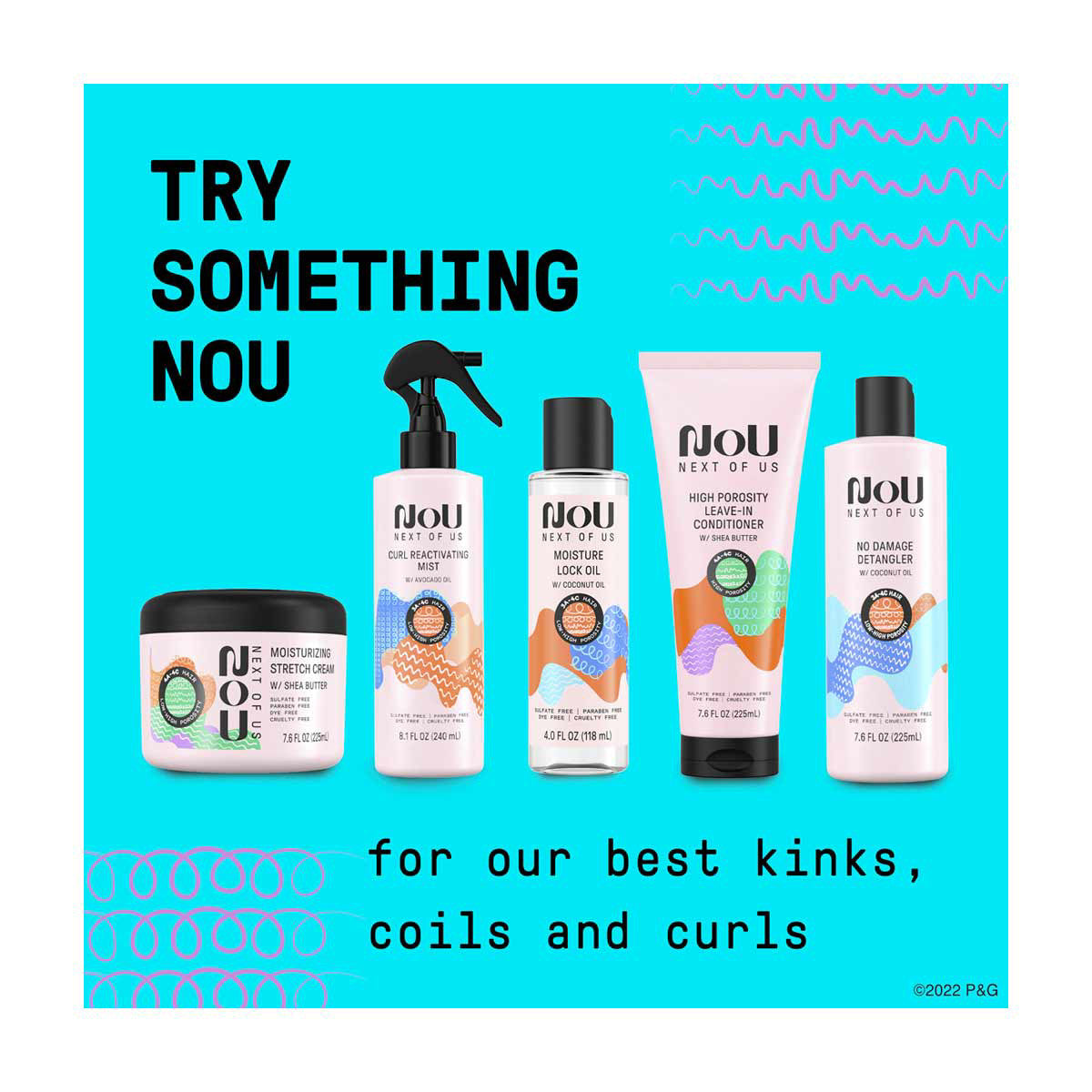 NOU Next of Us Curl Reactivating Mist with Avocado Oil, 8.1 fl oz