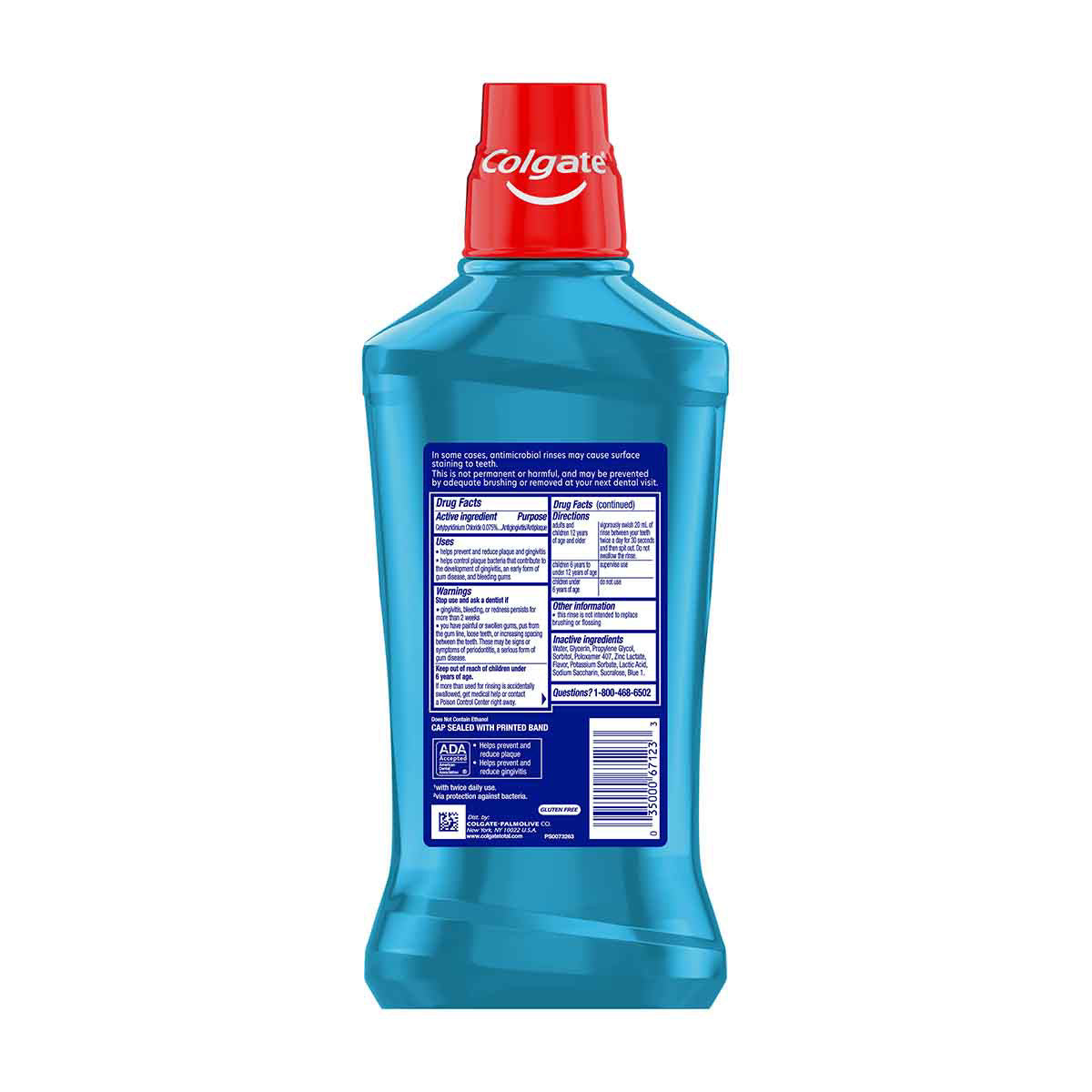 Colgate Total Advanced Pro-Shield Mouthwash, Peppermint Blast - 1 l