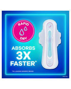 Always Ultra Thin Pads Size 4 Overnight Absorbency Unscented with Wings, 13 Count