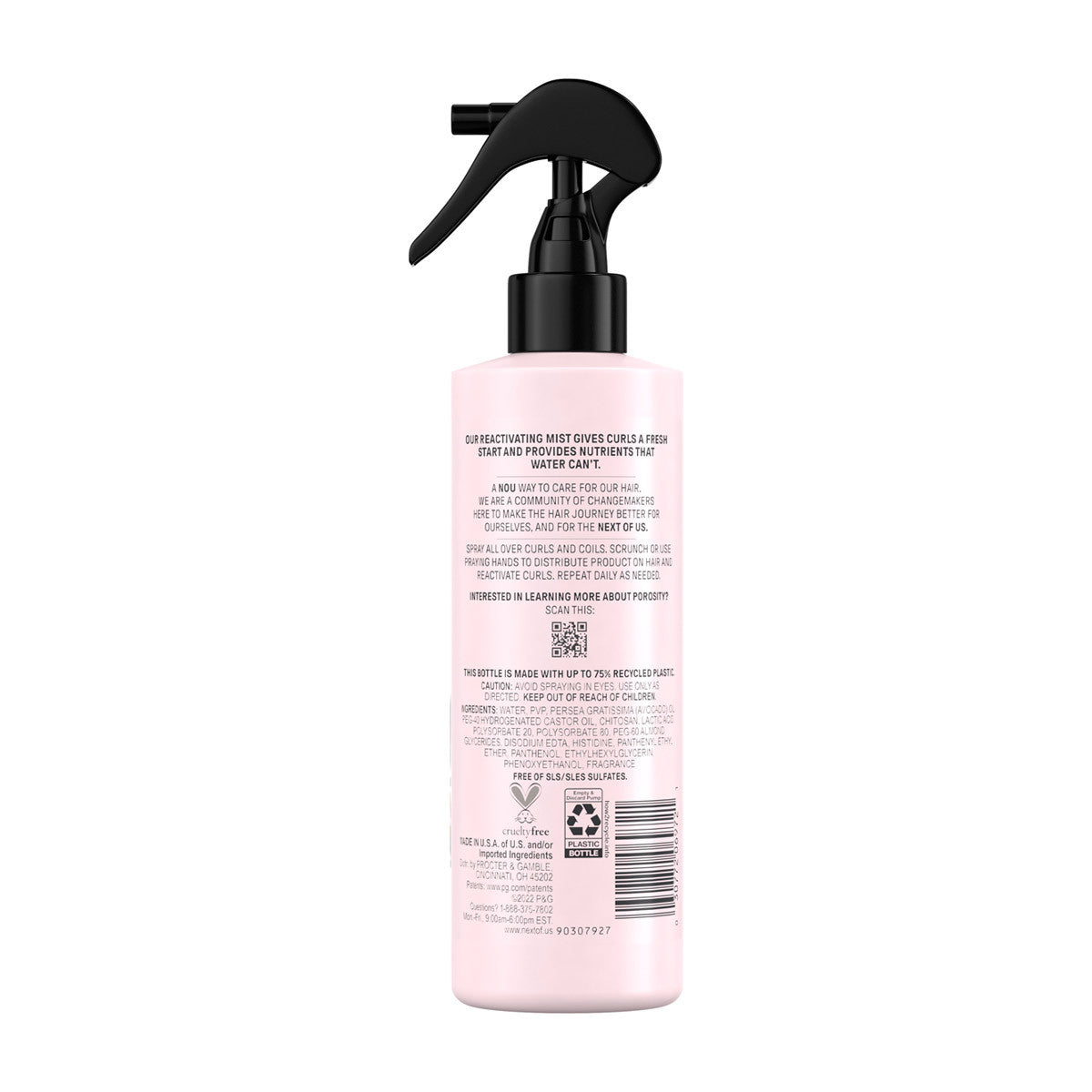 NOU Next of Us Curl Reactivating Mist with Avocado Oil, 8.1 fl oz