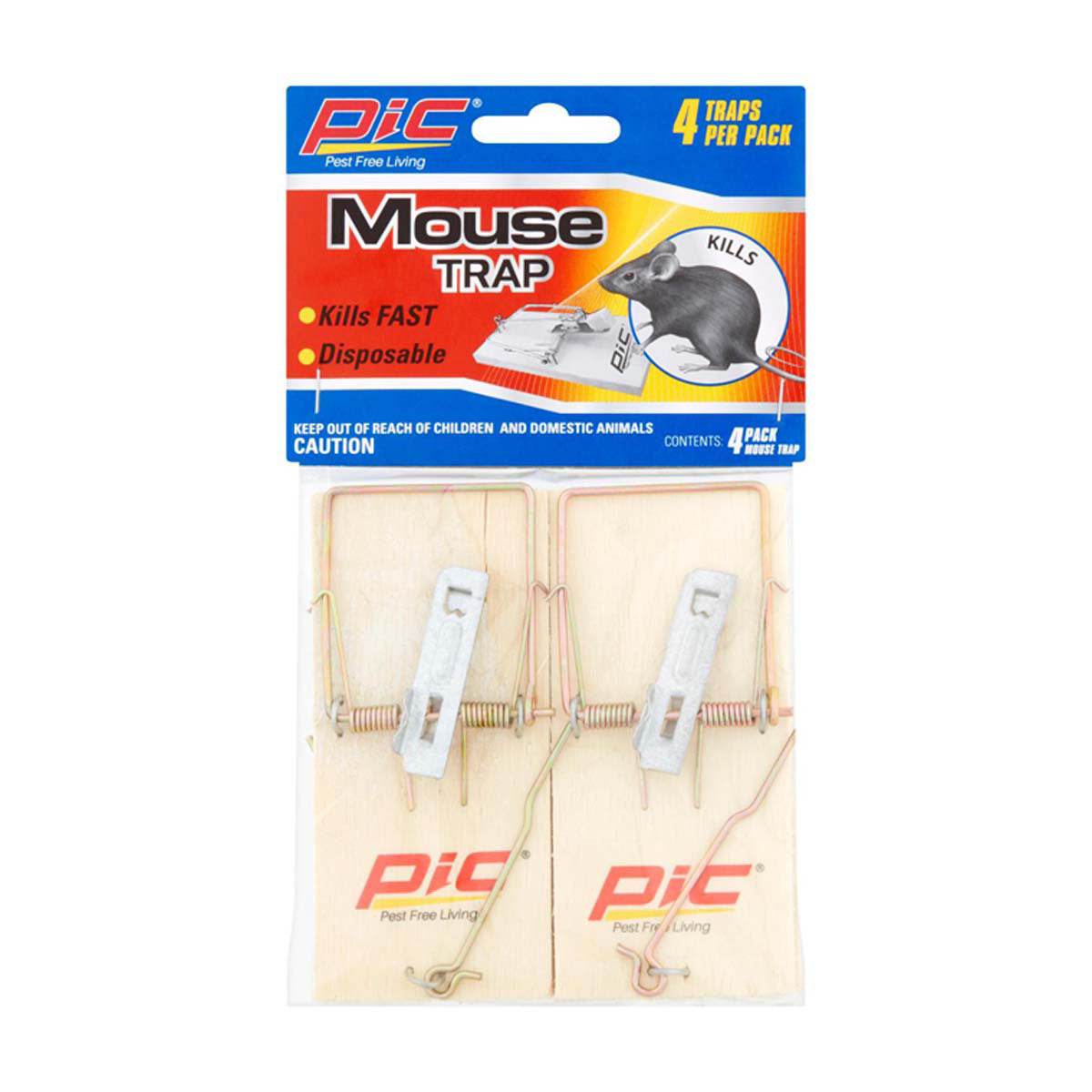 PIC Mouse Traps, 4 pk