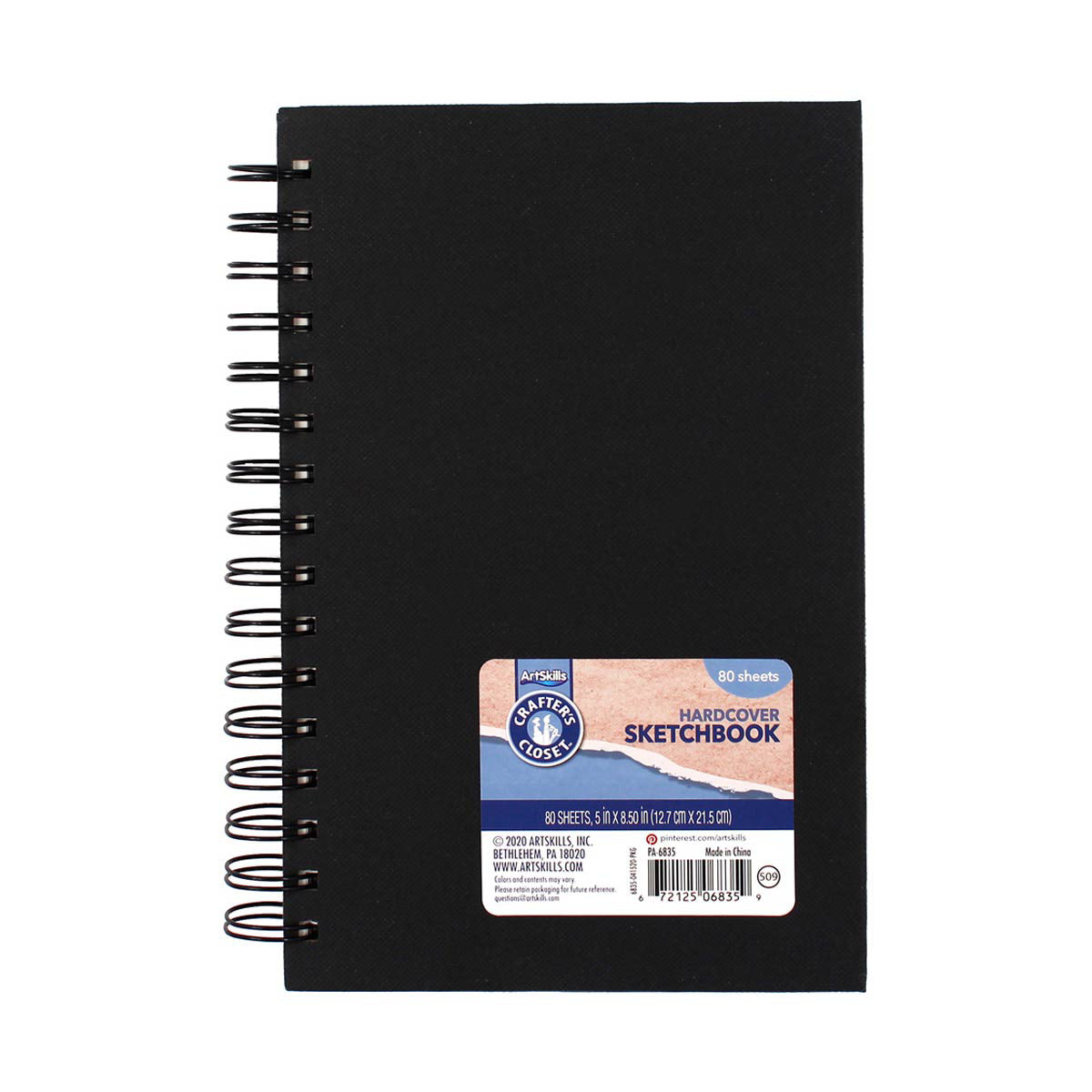 Crafter's Closet Spiral Sketchbook, 80 sheets