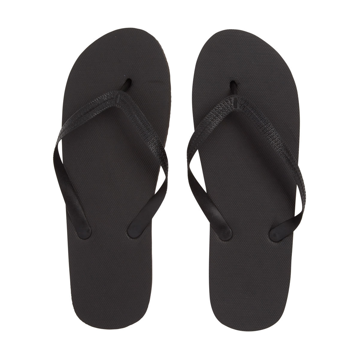 Men's Plain Black Flip Flops