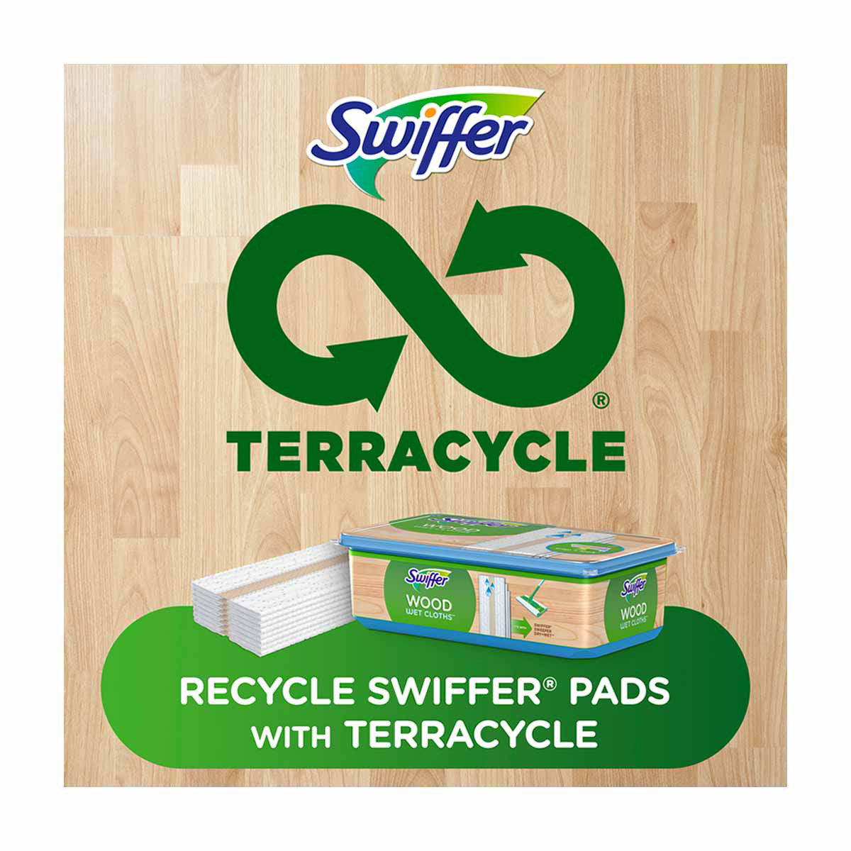 Swiffer Wet Wood Mopping Cloths, 20 ct