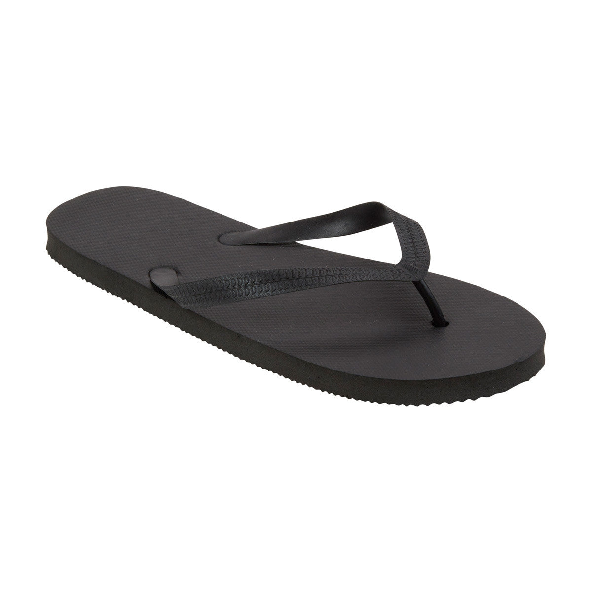 Men's Plain Black Flip Flops