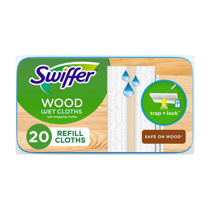 Swiffer Wet Wood Mopping Cloths, 20 ct