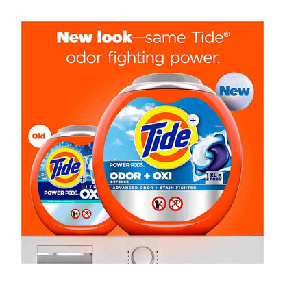 Tide Odor Defense + Oxi Laundry Detergent Pacs, Original Scent, 106 Count, Advanced Odor + Stain Fighter