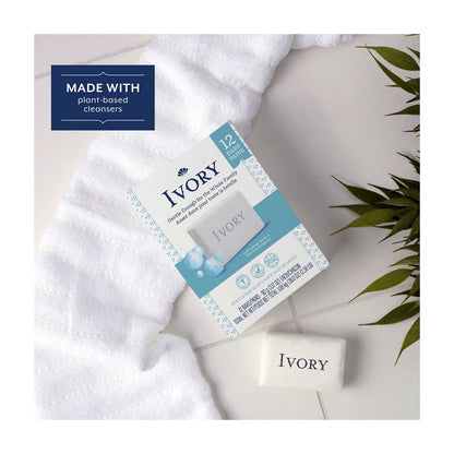 Ivory Gentle Bar Soap Original Scent 3.17 oz., 12 Count