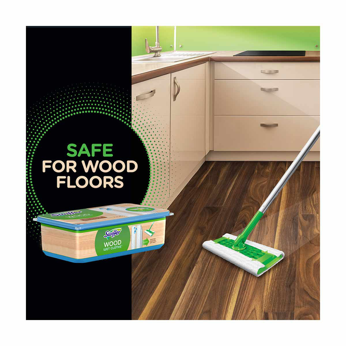 Swiffer Wet Wood Mopping Cloths, 20 ct