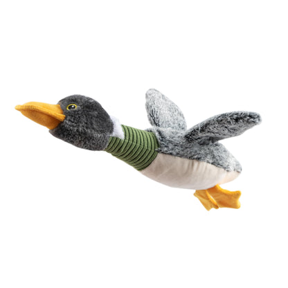 Best Pet Supplies Crinkle Dog Toy for Small, Medium, and Large Breeds, Cute No Stuffing Duck with Soft Squeaker, Fun for Indoor Puppies and Senior Pups, Plush No Mess Chew and Play - Yellow