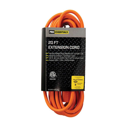 Pro Essentials 20 ft Extension Cord