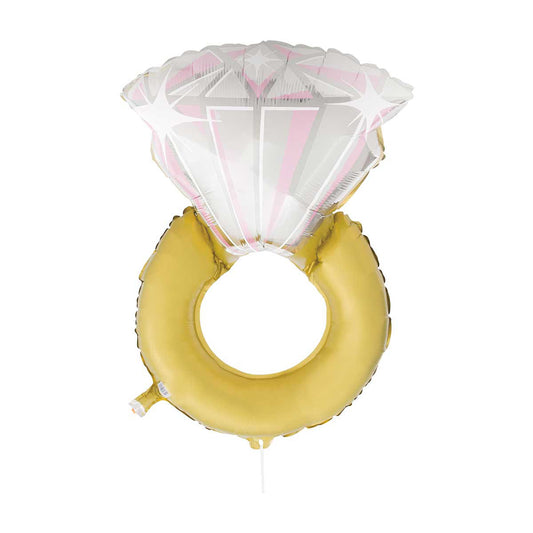 321 Party! 32" Giant Foil Diamond Ring Balloon