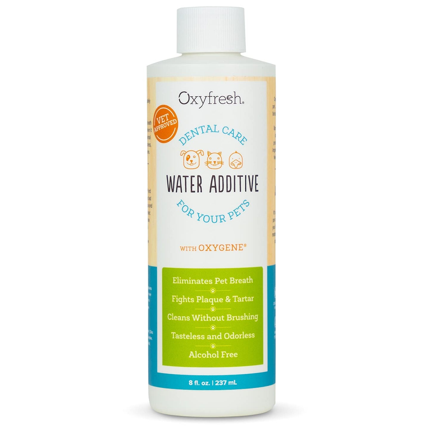 Oxyfresh Premium Pet Dental Care Solution Pet Water Additive: Best Way to Eliminate Bad Dog Breath and Cat Bad Breath - Fights Tartar & Plaque - So Easy, Just Add to Water! Vet Recommended 16 oz.