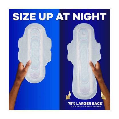 Always Ultra Thin Overnight Pads, Size 5, Extra Heavy Overnight, Unscented, 34 Count