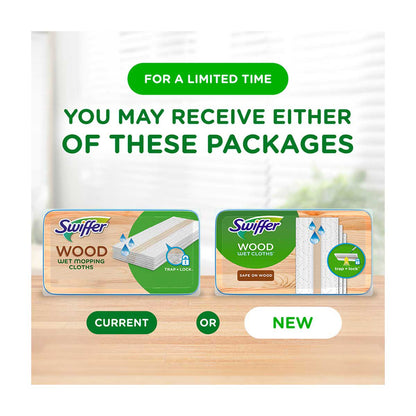 Swiffer Wet Wood Mopping Cloths, 20 ct