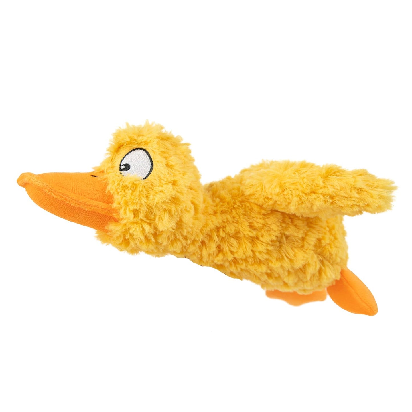 Best Pet Supplies Crinkle Dog Toy for Small, Medium, and Large Breeds, Cute No Stuffing Duck with Soft Squeaker, Fun for Indoor Puppies and Senior Pups, Plush No Mess Chew and Play - Yellow