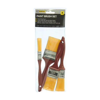 Pro Essentials Paint Brush Set, 4 ct