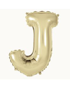 321 Party! 14" Foil Gold "J" Letter Balloon