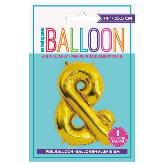 14" Foil Gold & Shaped Balloon