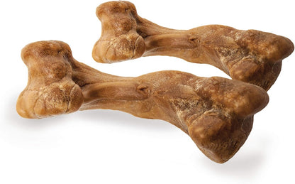 Nylabone Healthy Edibles WILD Natural Long-Lasting Bison Flavor Bone Chew Treats for Dogs, Medium (2 Count)