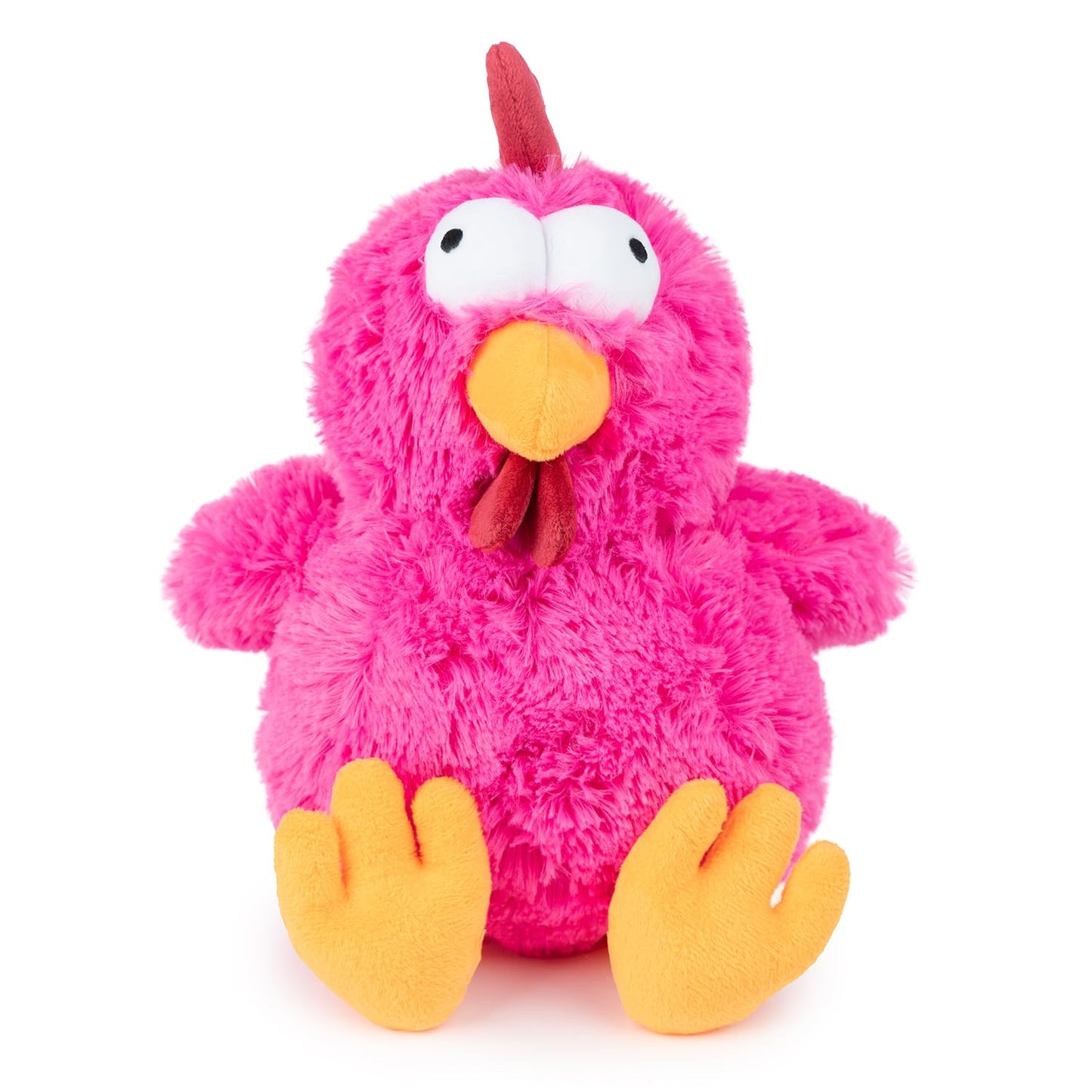 Best Pet Supplies Crinkle Dog Toy for Small, Medium, and Large Breeds, Cute No Stuffing Duck with Soft Squeaker, Fun for Indoor Puppies and Senior Pups, Plush No Mess Chew and Play - Yellow