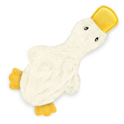 Best Pet Supplies Crinkle Dog Toy for Small, Medium, and Large Breeds, Cute No Stuffing Duck with Soft Squeaker, Fun for Indoor Puppies and Senior Pups, Plush No Mess Chew and Play - Yellow