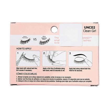 KISS Uncovered Collection Eyelashes Single Pack - Clean Girl